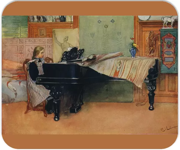 Suzanne at the Piano, c1900. Artist: Carl Larsson