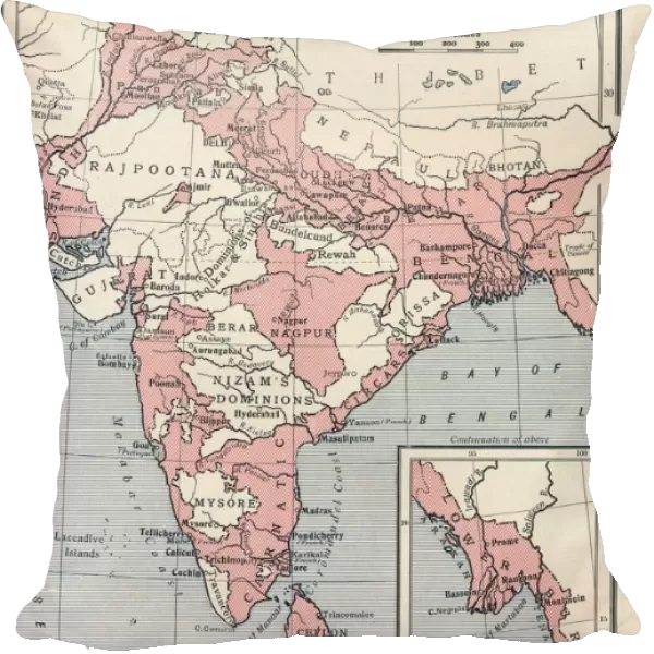 Map of India in 1856 (1906)