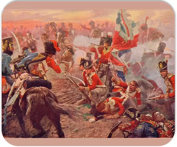 Battle of Quatre Bras, 1815 (1906). Artist: Vereker Monteith Hamilton