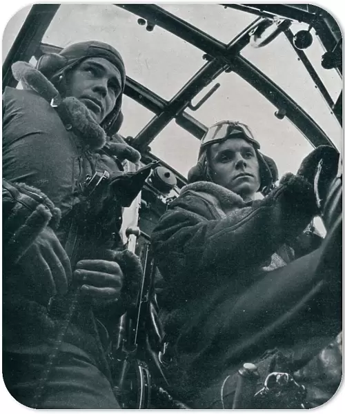 RAF bomber pilot and second pilot, 1941