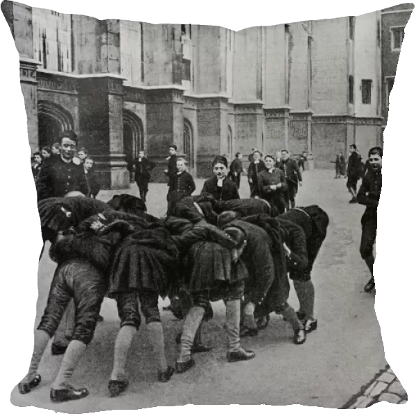 An exciting game: pupils of Christs Hospital school, City of London, c1900 (1911). Artist: RW Thomas
