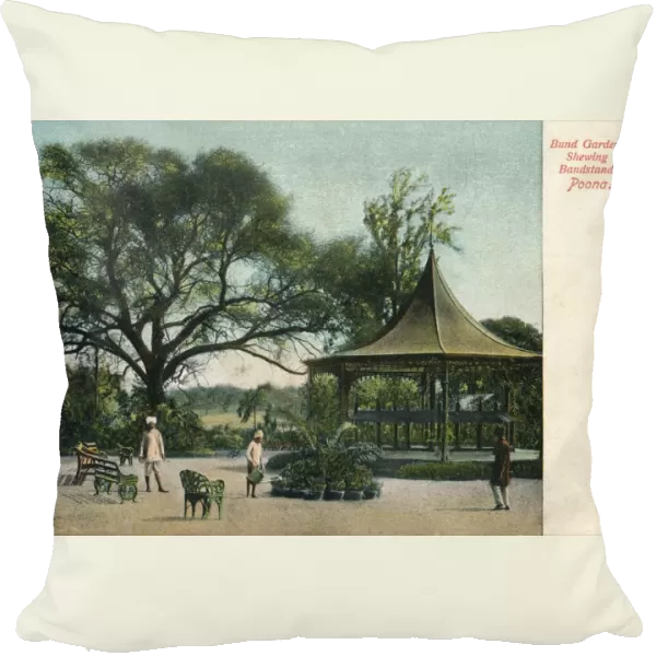 Bund Gardens Shewing Bandstand, Poona, c1900