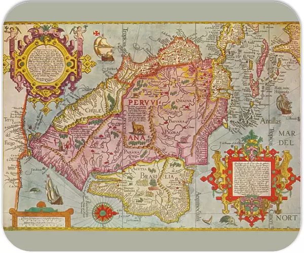 Map of Peru, c1599. Artist: Arnoldus Florentius