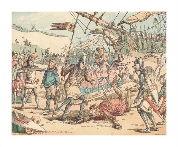 The Landing of William the Conqueror, c1884. Artist: Thomas Strong Seccombe