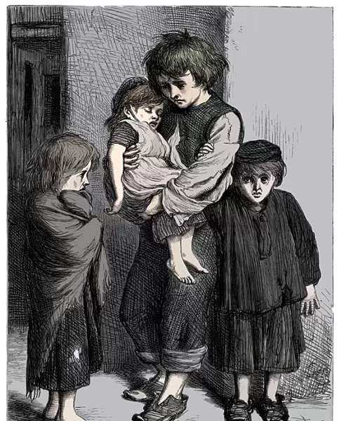 The Children of the Poor (Les Enfants Pauvres) - The Ragged Babes That Weep, c1875. Artist: T Cobb