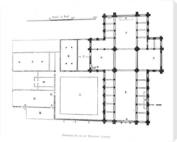 Ground Plan of Tintern Abbey, 1897