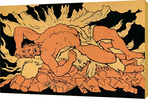 Hercules on Mount Oeta, 1880. Artist: Picart