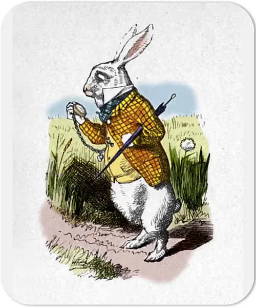 The White Rabbit with a watch, 1889. Artist: John Tenniel