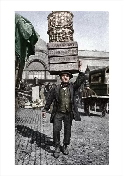 A Covent Garden market porter, London, c1922