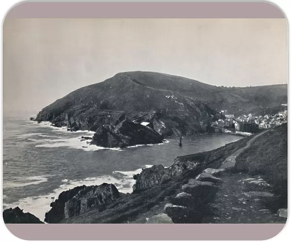 Polperro - The Inlet and the Village, 1895