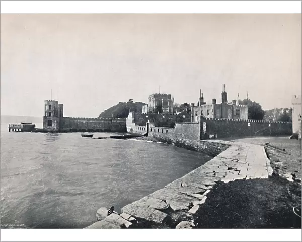 Branksea Island - General View of the Castle, 1895