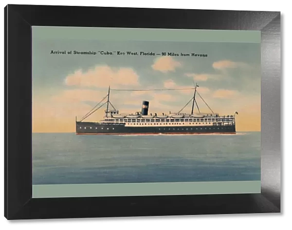 Arrival of Steamship Cuba. Key West, Florida - 90 Miles from Havana, c1940s