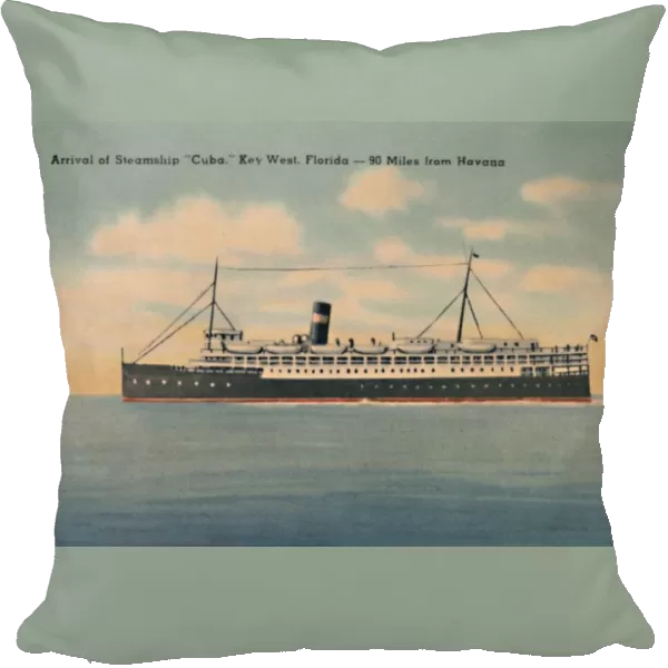 Arrival of Steamship Cuba. Key West, Florida - 90 Miles from Havana, c1940s