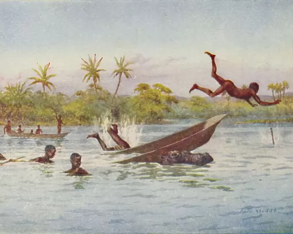 A Hippopotamus Hunt in Central Africa, 1924