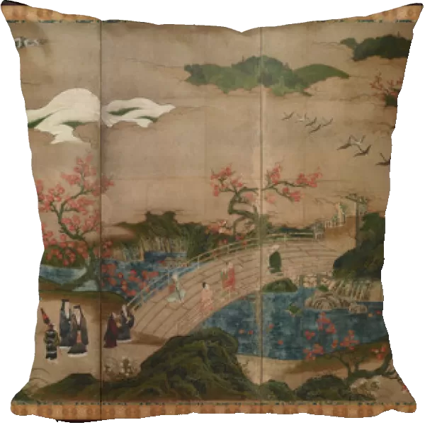 Maple viewers. A six-section folding screens, 16th century. Artist: Hideyori, Kano (active 1565-1576)