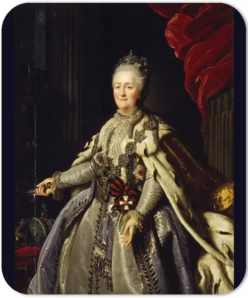 Portrait of Empress Catherine II (1729-1796). Artist: Anonymous