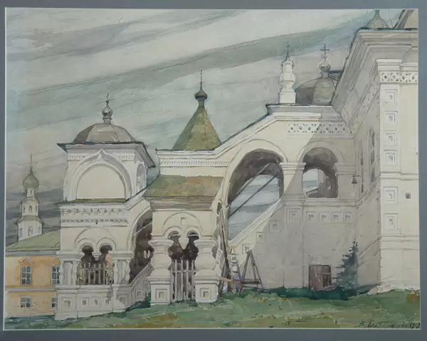 The Trinity Church in Solikamsk, 1909. Artist: Plotnikov, Vladimir Alexandrovich (1866-1917)