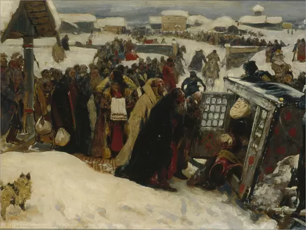 Arrival of a voivode, 1907. Artist: Ivanov, Sergei Vasilyevich (1864-1910)