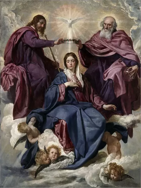 The Coronation of the Virgin, 1635-1636. Artist: Velazquez, Diego (1599-1660)