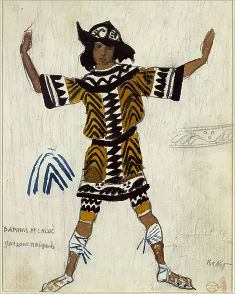 Costume design for the ballet Daphnis et Chloe by M. Ravel, 1912. Artist: Bakst, Leon (1866-1924)