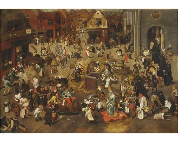 The Fight Between Carnival and Lent. Artist: Bruegel (Brueghel), Pieter, the Elder (ca 1525-1569)
