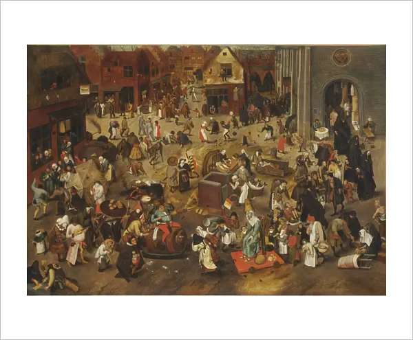 The Fight Between Carnival and Lent. Artist: Bruegel (Brueghel), Pieter, the Elder (ca 1525-1569)