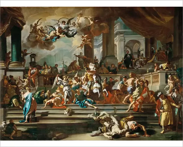 The Expulsion of Heliodorus from the Temple. Artist: Solimena, Francesco (1657-1747)