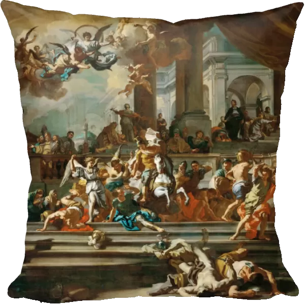 The Expulsion of Heliodorus from the Temple. Artist: Solimena, Francesco (1657-1747)