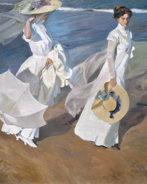Strolling along the Seashore. Artist: Sorolla y Bastida, Joaquin (1863-1923)