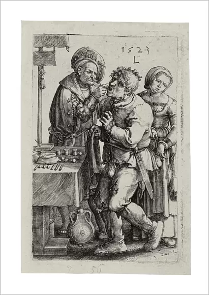 The Dentist, 1523. Artist: Leyden, Lucas, van (1489  /  94-1533)