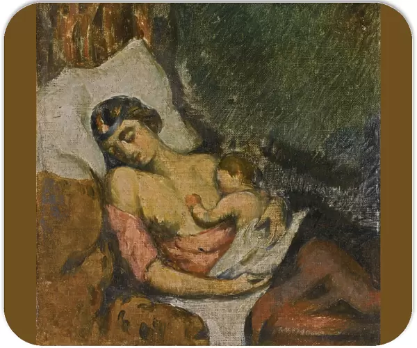 Woman breastfeeding her child, ca 1872. Artist: Cezanne, Paul (1839-1906)