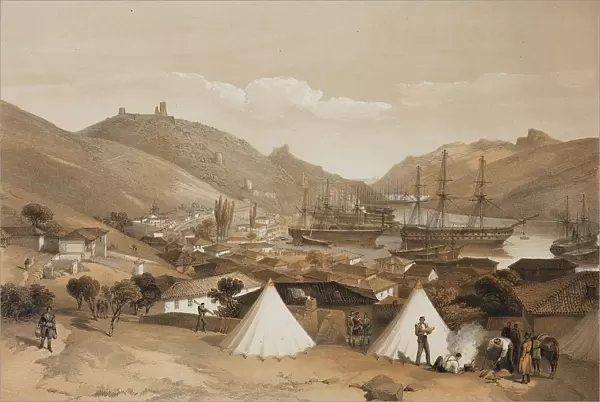 Balaclava. View onto the sea, 1855. Artist: Simpson, William (1832-1898)