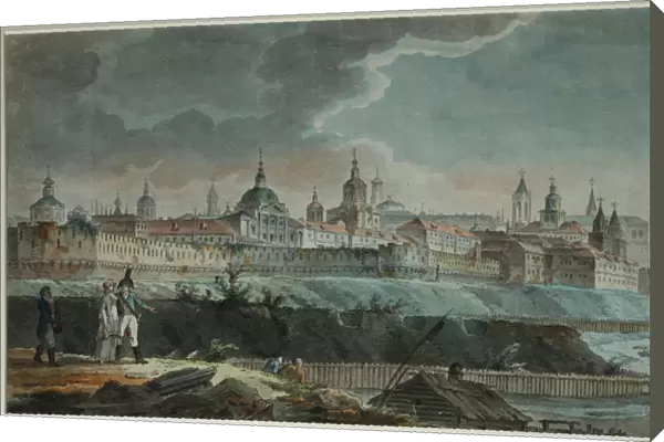 View of the Neglinnaya River and Kitay-gorod from the Petrovsky Square, 1790s. Artist: Quarenghi, Giacomo Antonio Domenico (1744-1817)