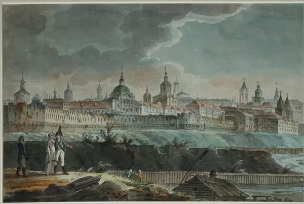View of the Neglinnaya River and Kitay-gorod from the Petrovsky Square, 1790s. Artist: Quarenghi, Giacomo Antonio Domenico (1744-1817)