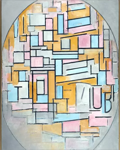 Composition in oval with color planes 2, 1914