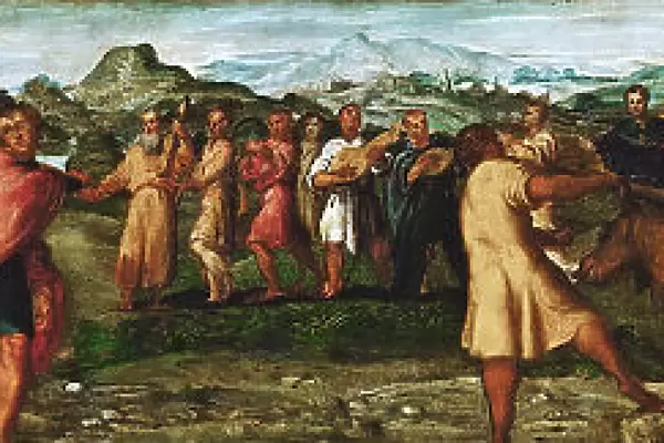 King David bearing the Ark of the Covenant into Jerusalem