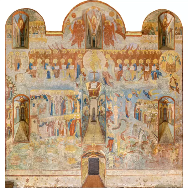 The Last Judgment. Fresco of the Saint Sophia Cathedral, Vologda, 17th century
