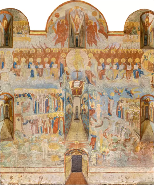 The Last Judgment. Fresco of the Saint Sophia Cathedral, Vologda, 17th century