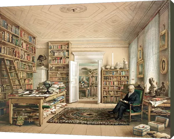 Alexander von Humboldt at his Library, 1856