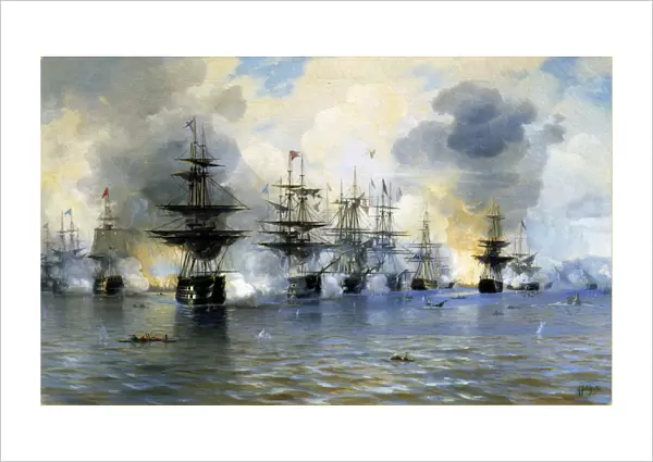 The Naval Battle of Navarino on 20 October 1827, 1888