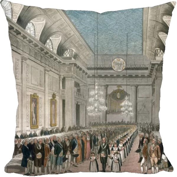Procession at Freemasons Hall, Queen Street, London, c1780-1812