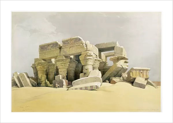 Ruins of the Temple of Kom Ombo, Egypt, c1845. Artist: David Roberts