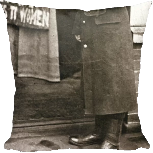 Jessie Kenney, British suffragette, dressed as a telegraph boy, 10 December 1909