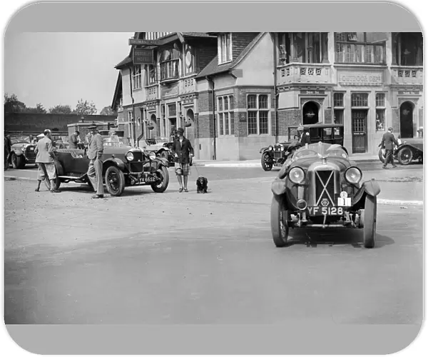 Cars at the North West London Motor Club Trial, Osterley Park Hotel, Isleworth, 1 June 1929
