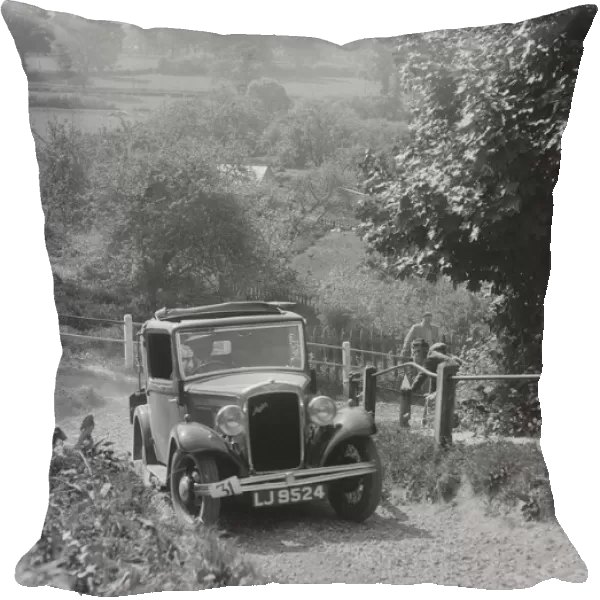 1934 Austin Ten taking part in a West Hants Light Car Club Trial, Ibberton Hill, Dorset, 1930s