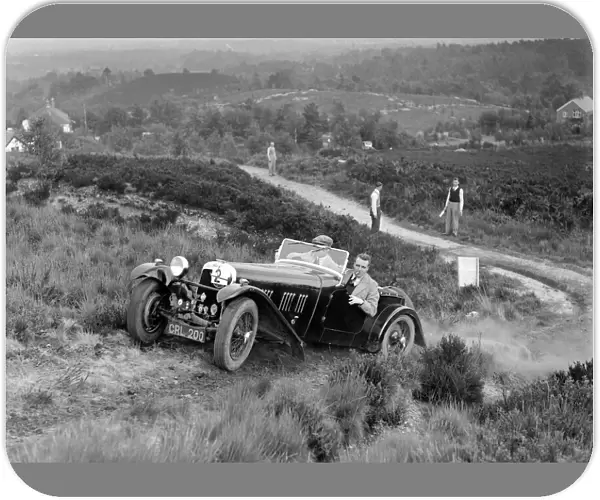 1937 HRG 2-seater sports of WP Uglow taking part in the NWLMC Lawrence Cup Trial, 1937