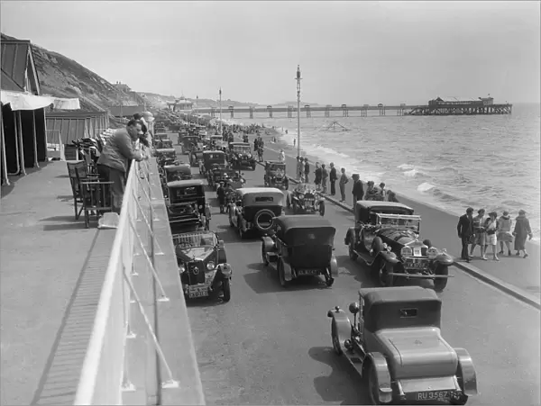 Cars on Undercliff Drive, Bournemouth, Bournemouth Rally, 1928. Artist: Bill Brunell