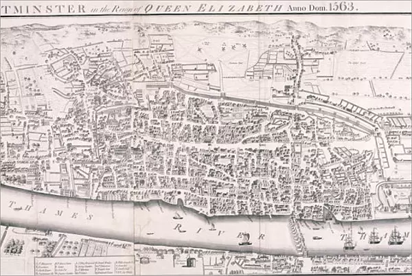 Map of London, 1789 representing Elizabethan London