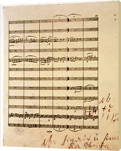 Autograph score of the Symphony No. 8 Op 93 by Ludwig van Beethoven