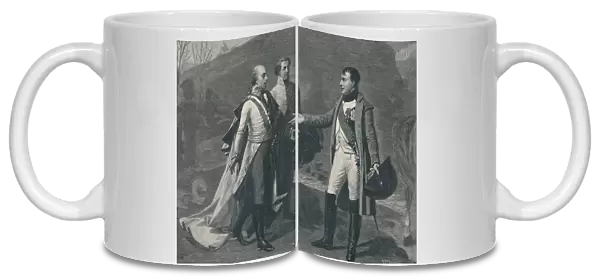 Meeting of Napoleon and Francis I after Austerlitz, 1805, (1896). Artist: M Haider